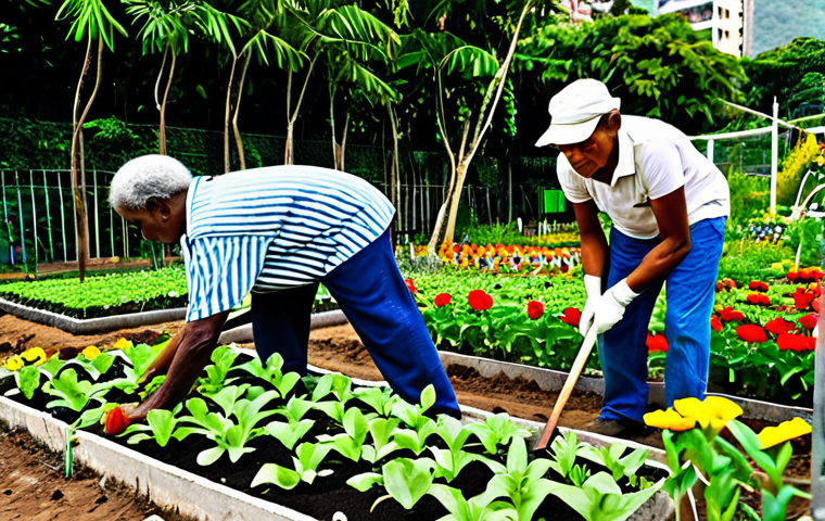 도시농업관리사 자격증 공부 스케줄 - Urban Rooftop Garden**
A vibrant rooftop garden in São Paulo, Brazil. Fully clothed people tending ... 도시농업관리사 자격증 공부 스케줄 - Urban Rooftop Garden**
A vibrant rooftop garden in São Paulo, Brazil. Fully clothed people tending ...