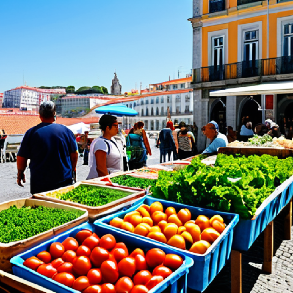 도시농업관리사로서의 네트워킹 방법 - **
"A vibrant local farmer's market in Lisbon, Portugal. Focus on fresh produce from urban gardens:...