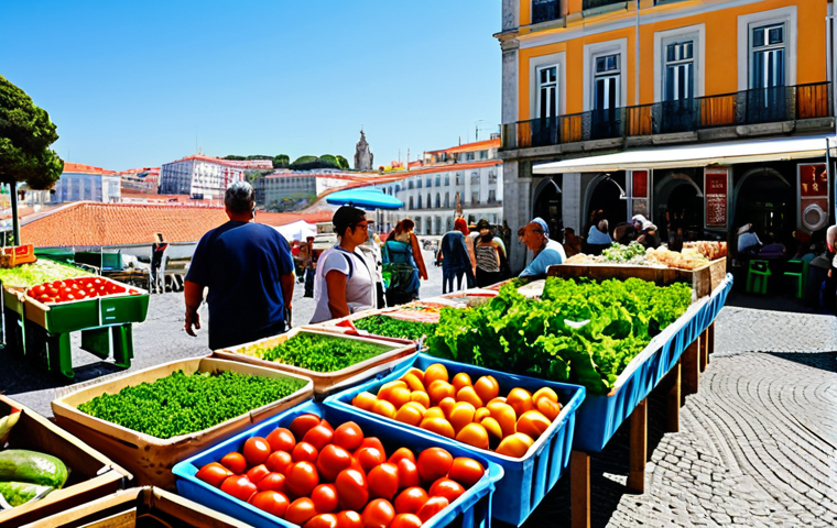 도시농업관리사로서의 네트워킹 방법 - **
"A vibrant local farmer's market in Lisbon, Portugal. Focus on fresh produce from urban gardens:...