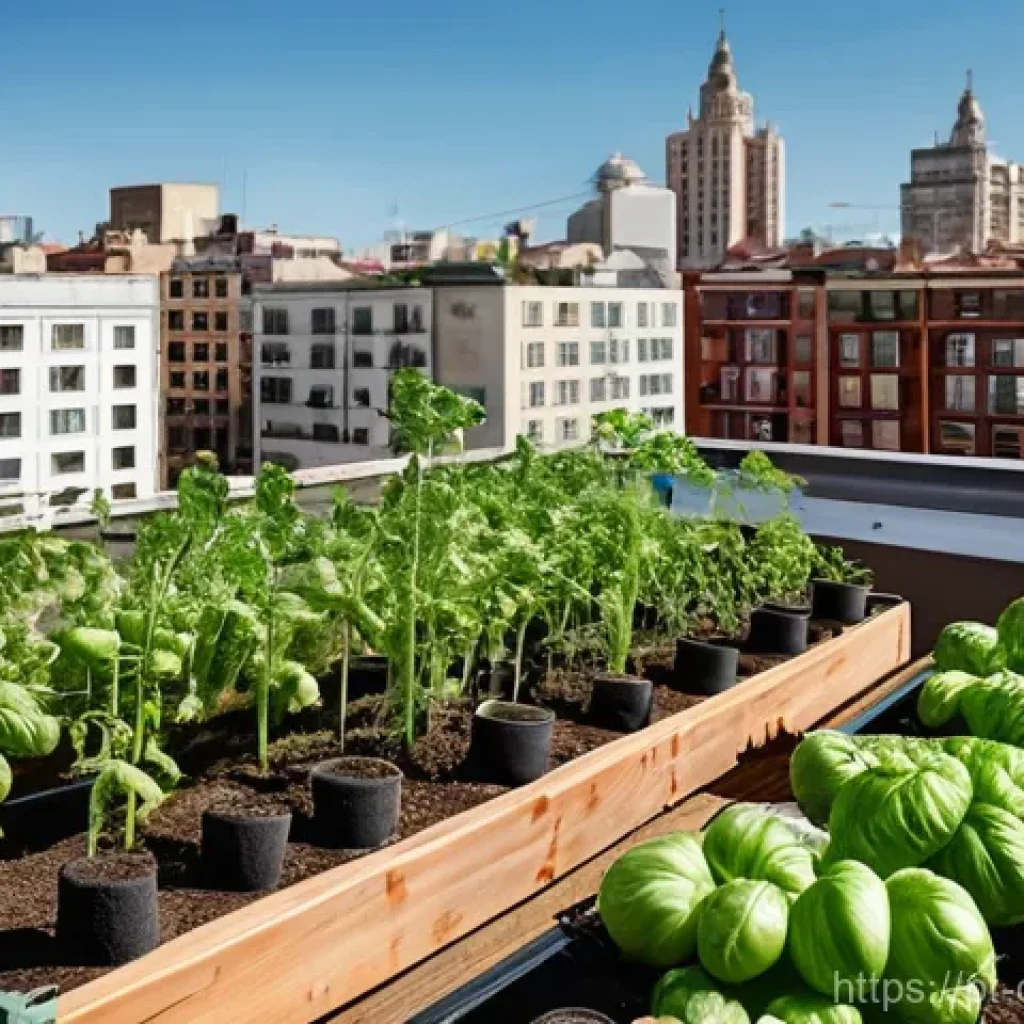 도시농업관리사 시험 접수 방법 - **Prompt:** A vibrant community urban garden thriving on a sunny rooftop in a bustling city reminisc...