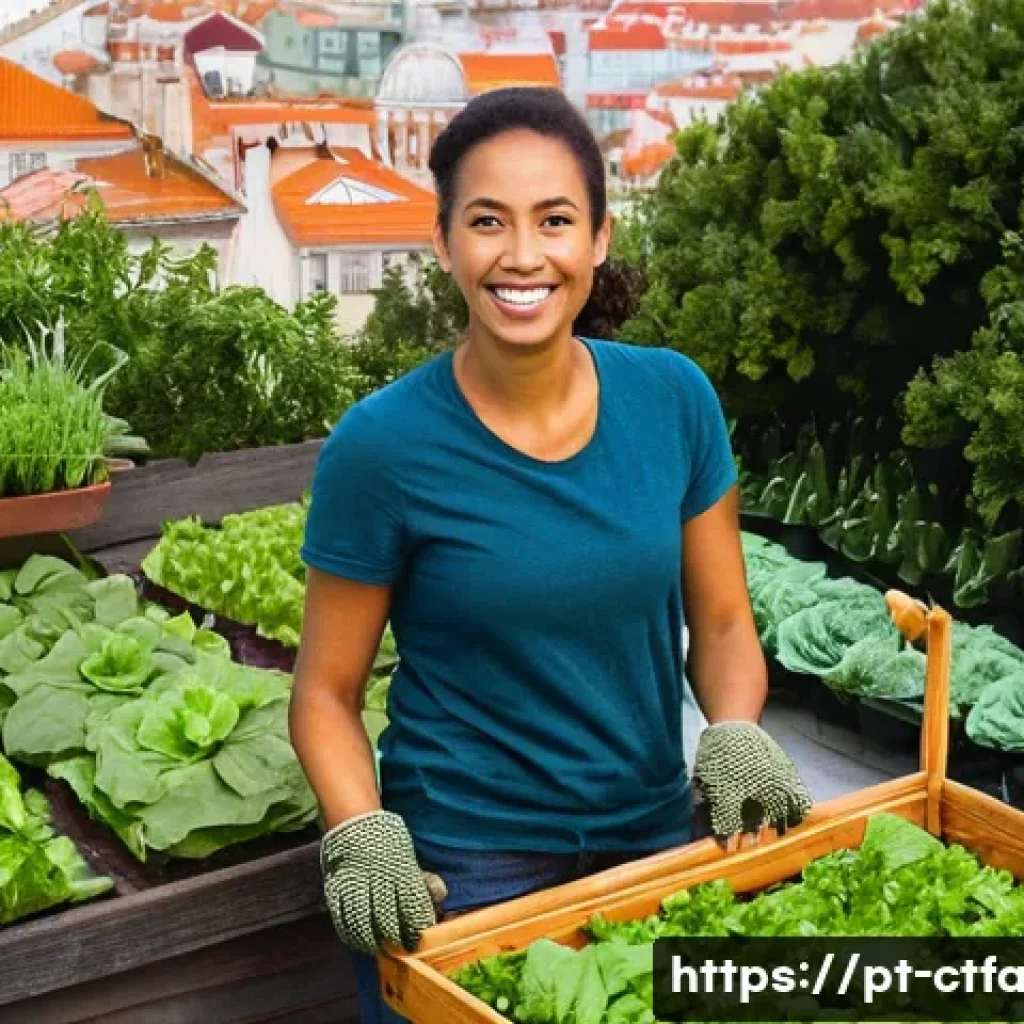 도시농업관리사 연봉 및 급여 구조 - **Prompt:** "A radiant, gender-neutral urban farmer in their late 20s or early 30s, with a warm smil...