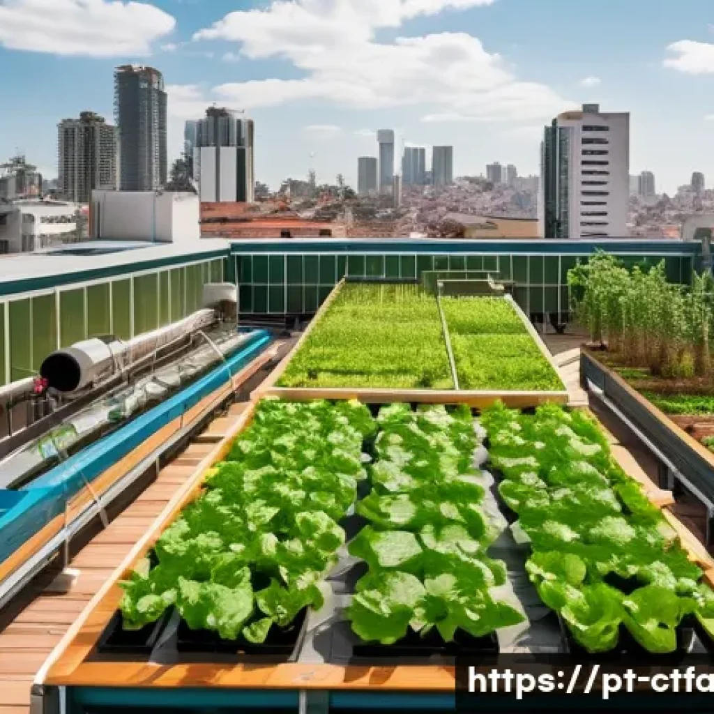도시농업관리사 시험 합격 꿀팁 - A vibrant urban rooftop garden scene in a Brazilian city during daylight, showcasing diverse urban a...